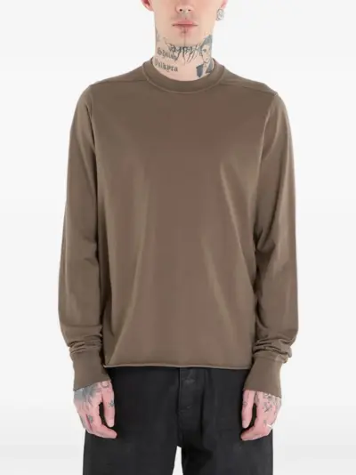 Rick Owens DRKSHDW long-sleeved crew-neck T-shirt - Brown