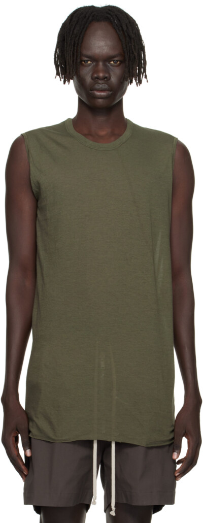 Rick Owens Khaki Concordians Basic SL Tank Top