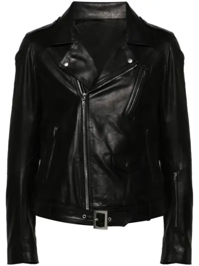 Rick Owens Lukes Stooges leather jacket - Black