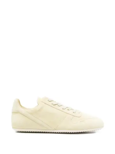 Rick Owens Minimal leather sneakers - Yellow