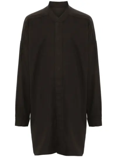 Rick Owens Snap collar faun shirt - Grey