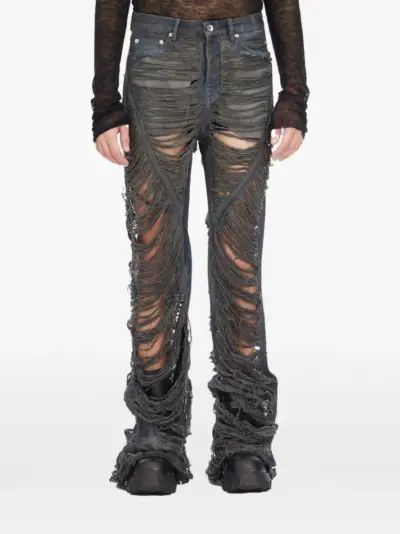 Rick Owens bias bootcut jeans - Grey