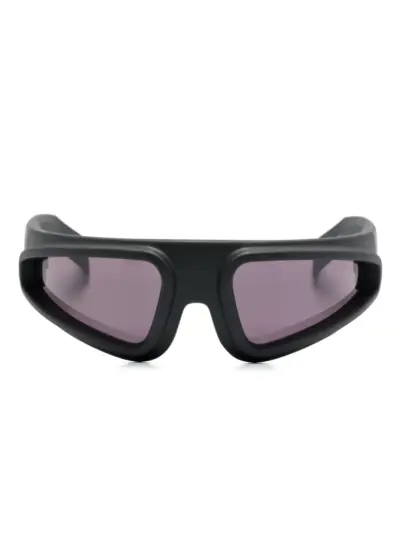 Rick Owens biker-frame sunglasses - Black