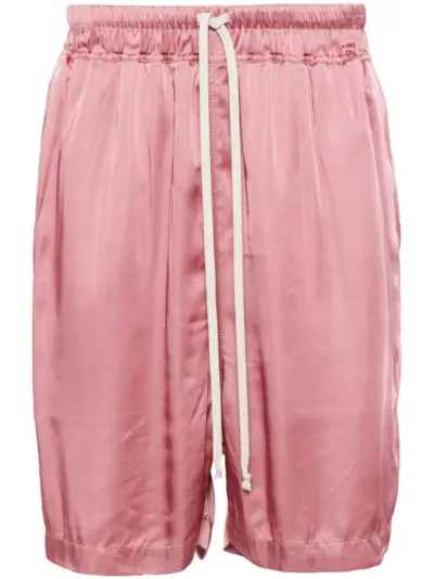 Rick Owens drawstring satin shorts - Pink