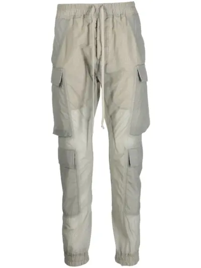 Rick Owens drawstring-waist skinny-cut cargo pants - Neutrals