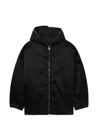Rick Owens hooded zip-up jacket - Black