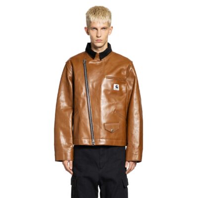 Sacai Carhartt WIP Collaboration Leather Jacket