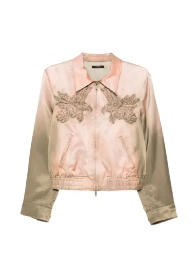 Taakk appliqué jacket - Pink