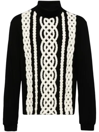 Taakk cable-knitted jumper - Black