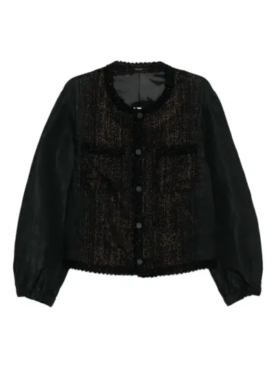 Taakk glitter-tweed jacket - Brown
