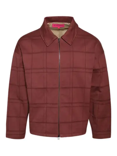 The Elder Statesman check-patterned zip-up jacket - Brown