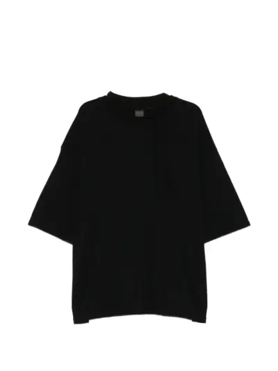 The Viridi-Anne double neck T-shirt - Black