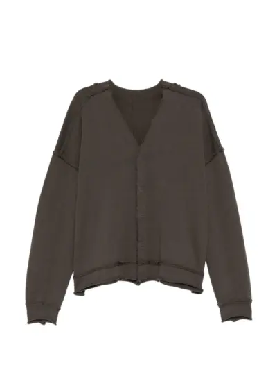 The Viridi-Anne raw-cut cardigan - Brown