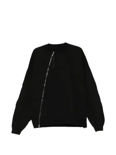 The Viridi-Anne sweat zip-up cardigan - Black