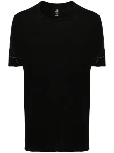 Thom Krom decorative-stitching fine-knit T-shirt - Black