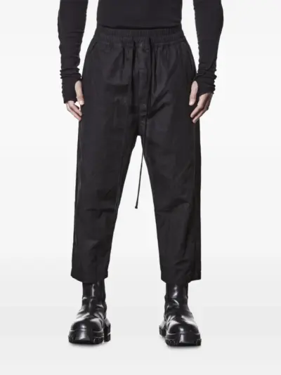 Thom Krom drawstring cropped trousers - Black