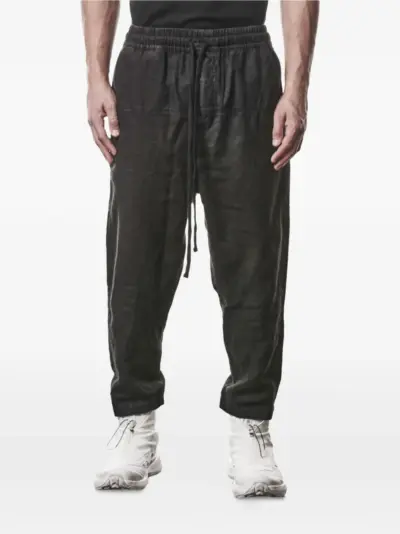 Thom Krom drawstring straight-leg trousers - Black