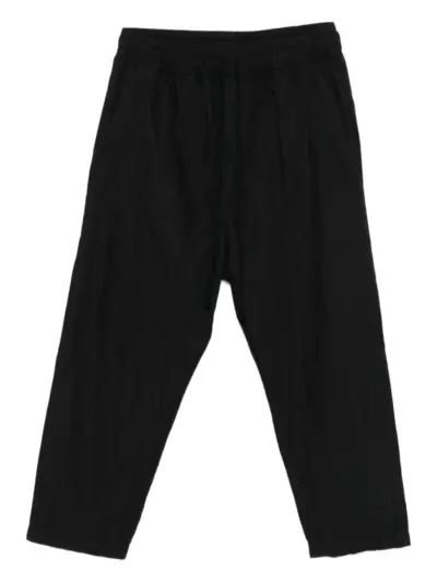 Thom Krom elasticated-waistband trousers - Black