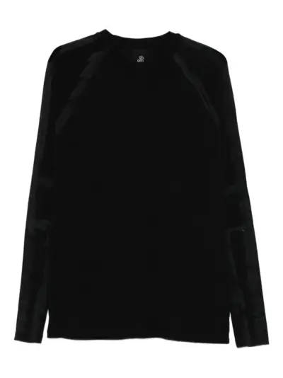 Thom Krom panelled long-sleeve sweater - Black