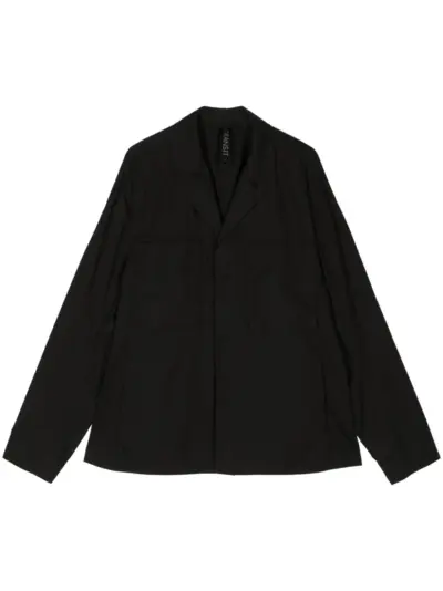 Transit long-sleeve cotton-linen blend jacket - Black