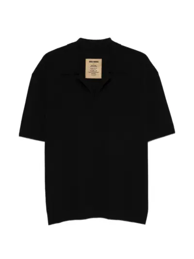 Uma Wang V-neck short-sleeve T-shirt - Black