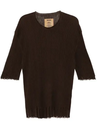 Uma Wang knitted T-shiet - Brown