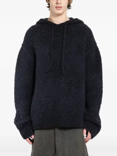 Uma Wang long-sleeves hoodie - Black