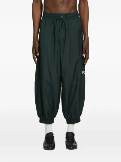 Y-3 drawstring track pants - Green