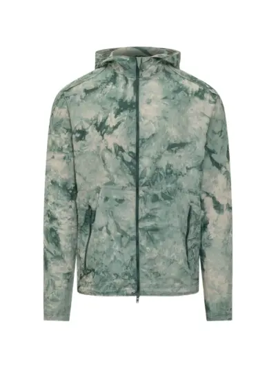 Y-3 hooded print jacket - Green