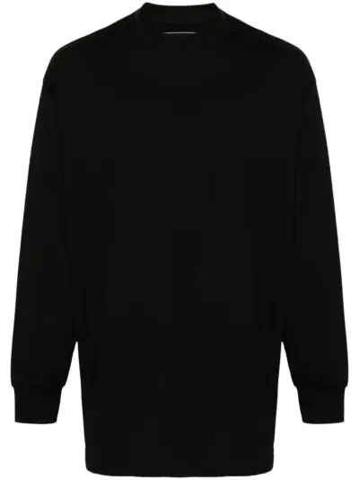 Y-3 logo-print cotton T-shirt - Black