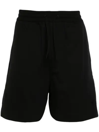Y-3 logo-print track shorts - Black