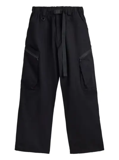 Y-3 pleated-details cargo trousers - Black