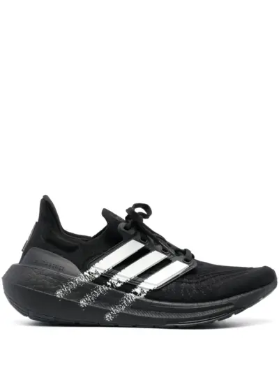 Y-3 striped lace-up sneakers - Black