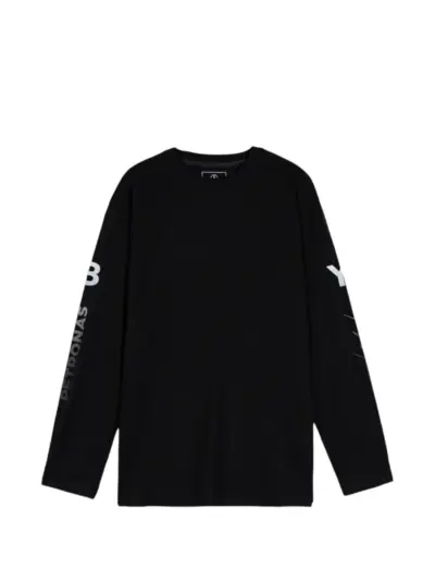 Y-3 x MERCEDES Chaos Logo long-sleeves T-shirt - Black