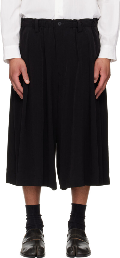 YOHJI YAMAMOTO Black 8 Tucks Trousers