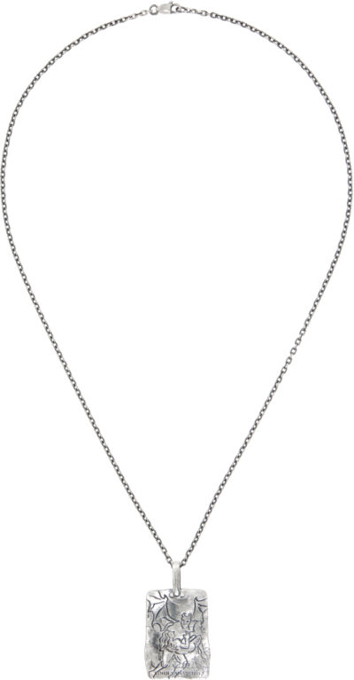 YOHJI YAMAMOTO Devil Plate Pendant Necklace