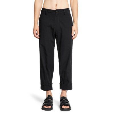 Yohji Yamamoto Belted Hem Printed Pants