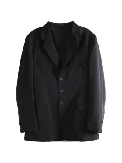 Yohji Yamamoto buttoned blazer - Black