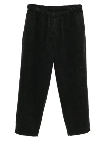 Yohji Yamamoto drawstring tapered trousers - Grey