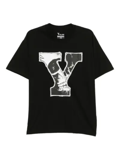 Yohji Yamamoto graphic-print cotton T-shirt - Black