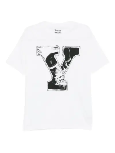Yohji Yamamoto graphic print cotton T-shirt - White