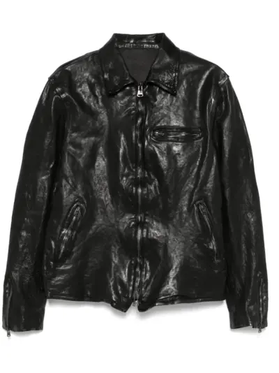 Yohji Yamamoto leather jacket - Black