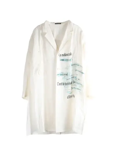 Yohji Yamamoto printed coat - Neutrals