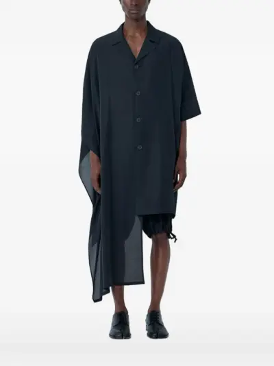 Yohji Yamamoto short-sleeve buttoned shirt - Black