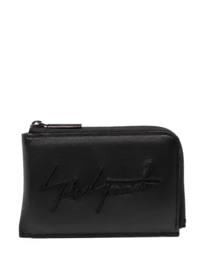 Yohji Yamamoto signature short wallet - Black