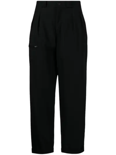 Yohji Yamamoto straight-leg wool trousers - Black