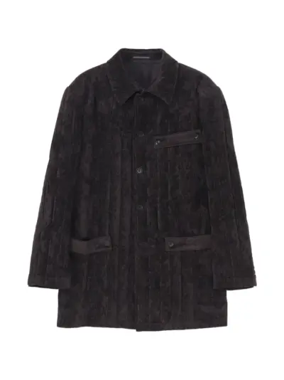 Yohji Yamamoto striped coat - Grey