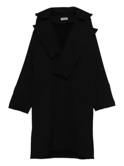 Yohji Yamamoto wide-lapel coat - Black