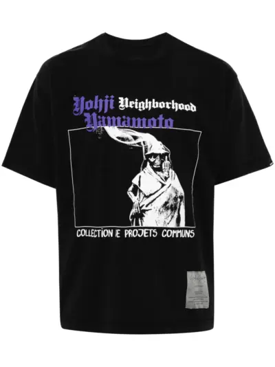 Yohji Yamamoto x NEIGHBORHOOD graphic-print cotton T-shirt - Black