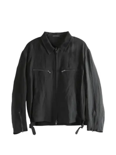 Yohji Yamamoto zip-up jacket - Black
